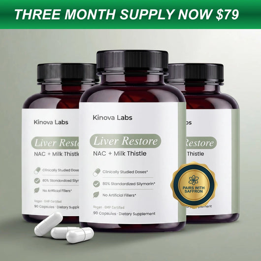 Liver Restore NAC + Milk Thistle (Three Month Supply)